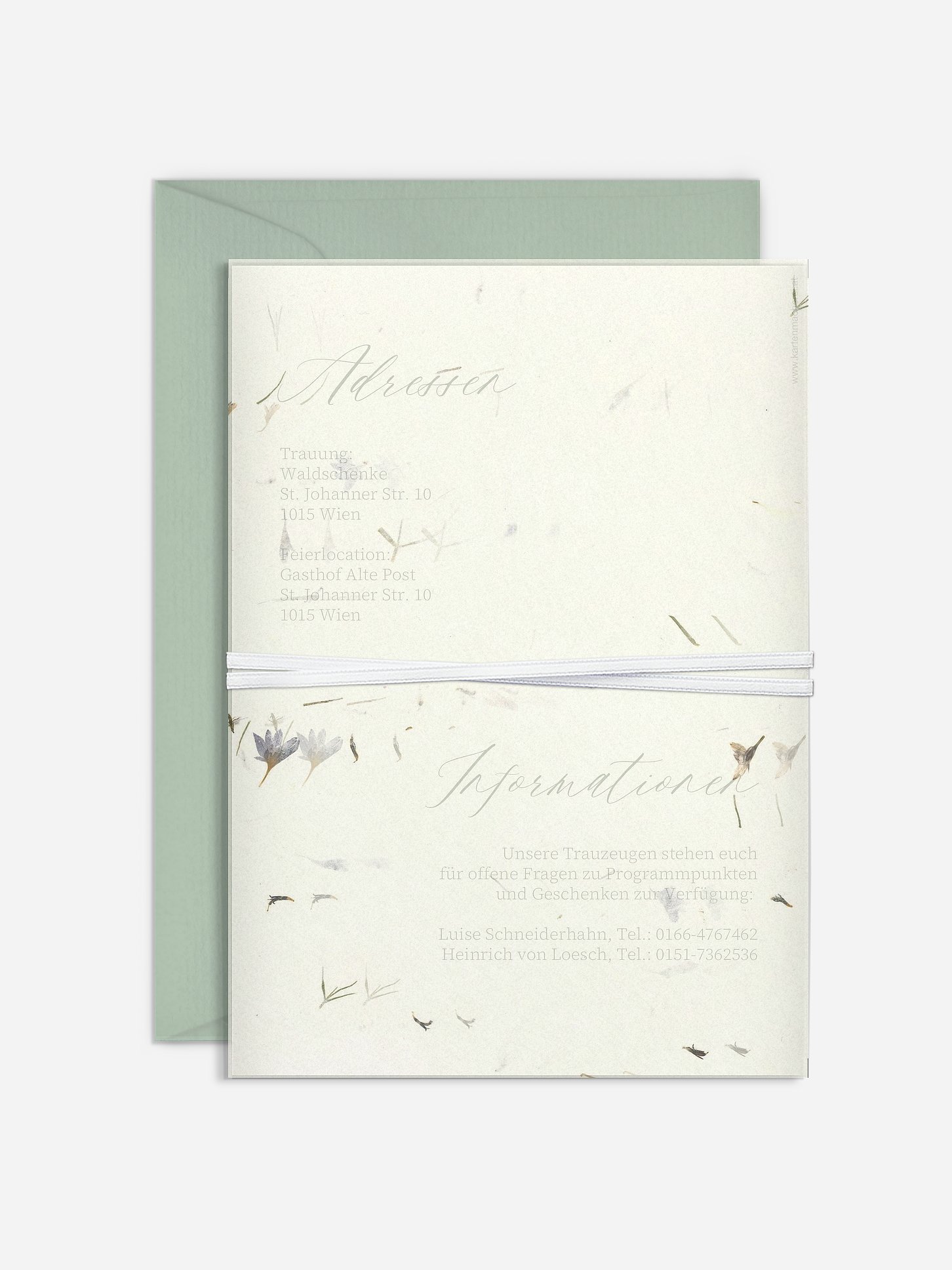 Hochzeitseinladung Dried Petals