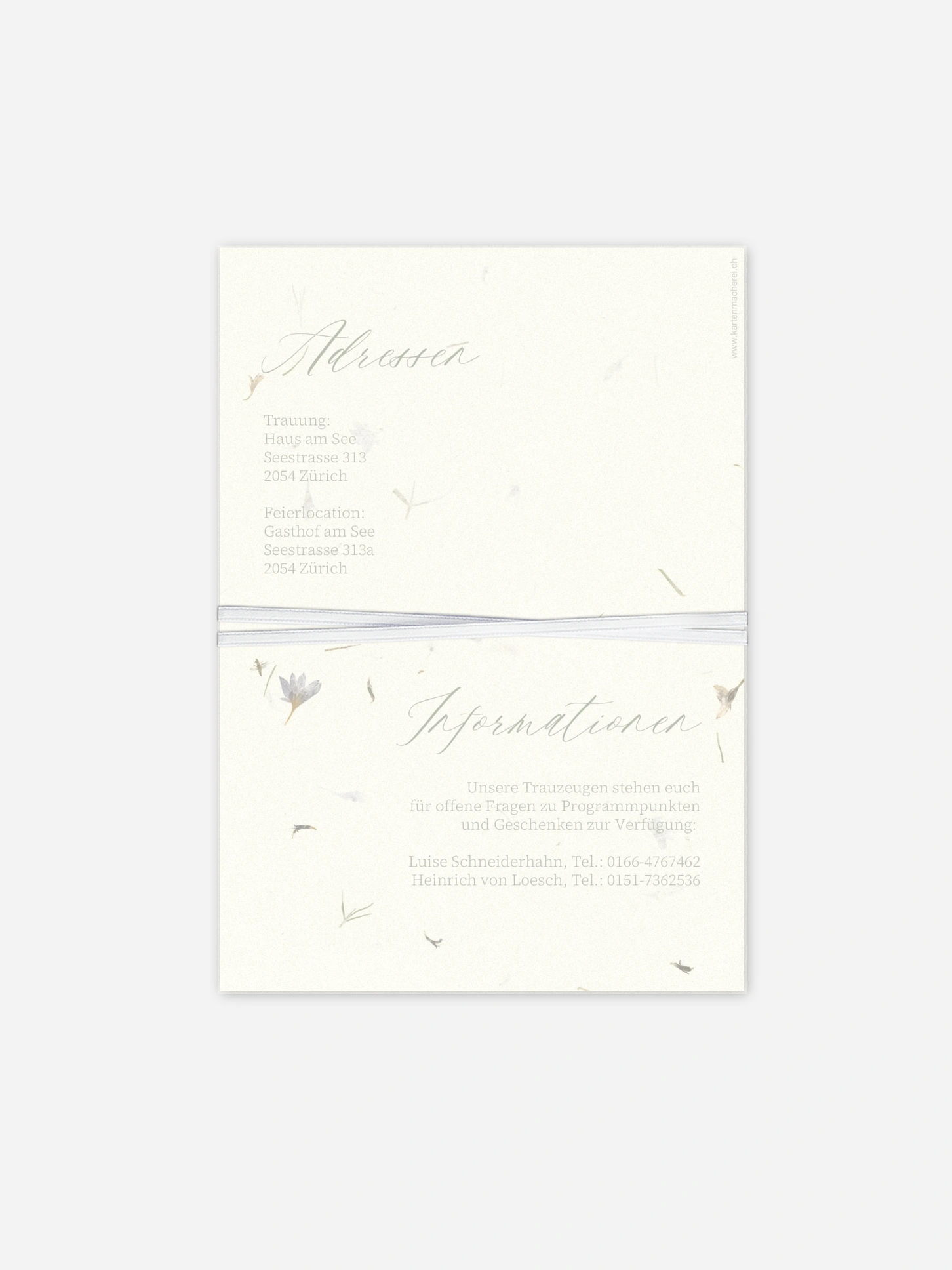 Hochzeitseinladung Dried Petals