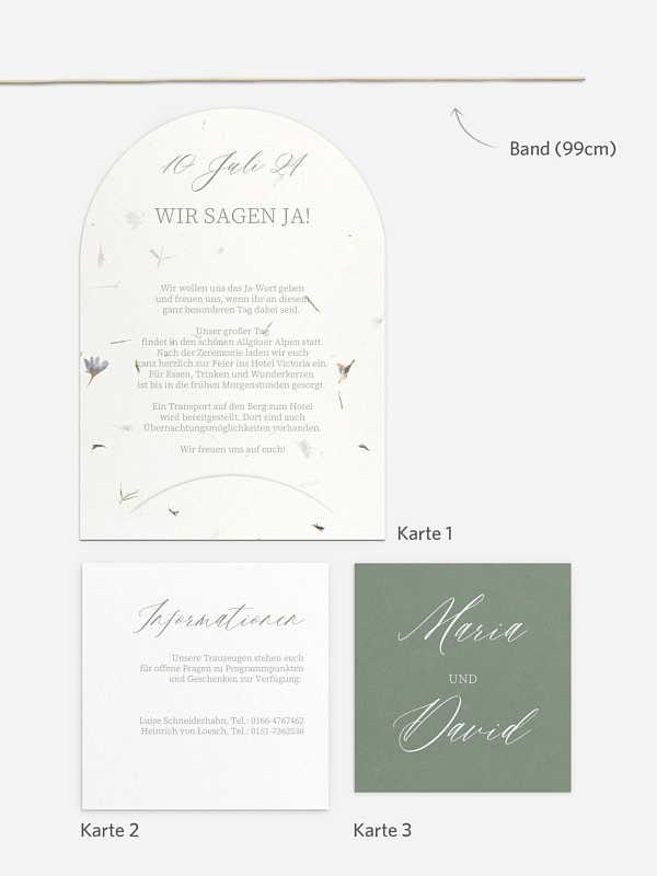 Hochzeitseinladung Dried Petals
