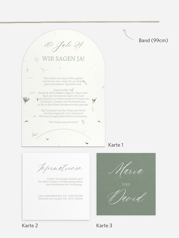 Hochzeitseinladung Dried Petals
