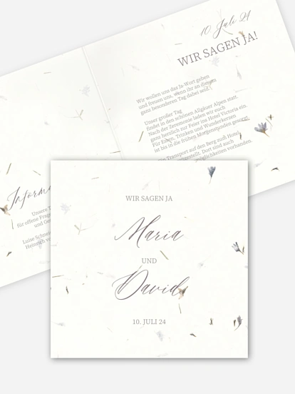 Hochzeitseinladung Dried Petals