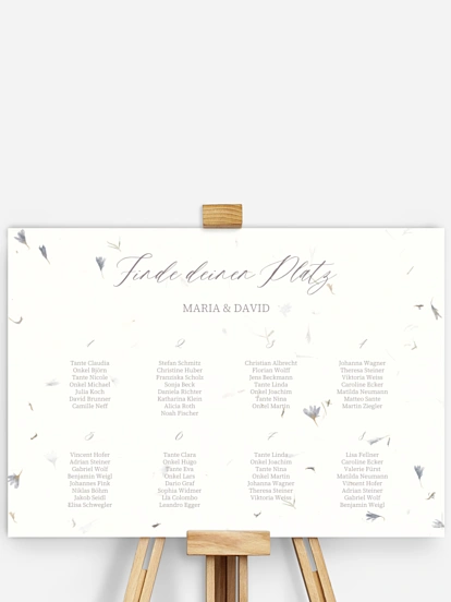 Sitzplan Plakat Dried Petals