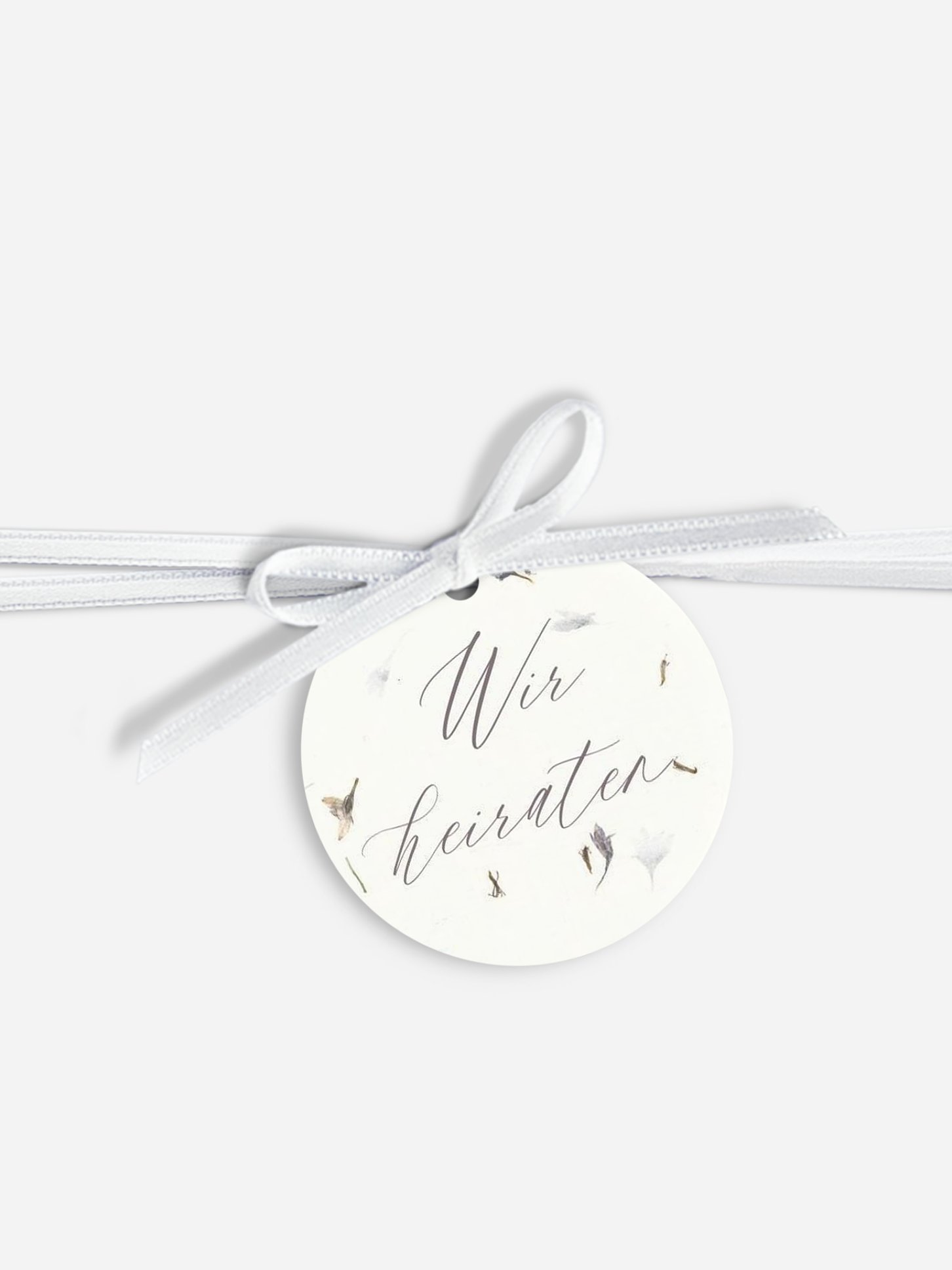 Anhänger mit Band zur Hochzeit Dried Petals