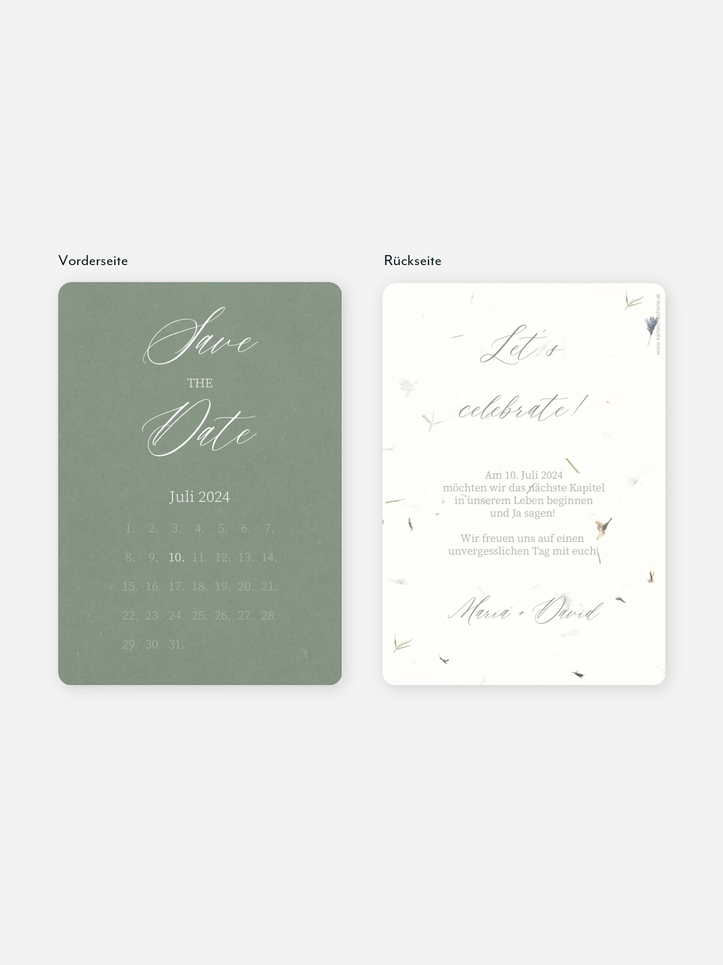Save-the-Date Karte Dried Petals