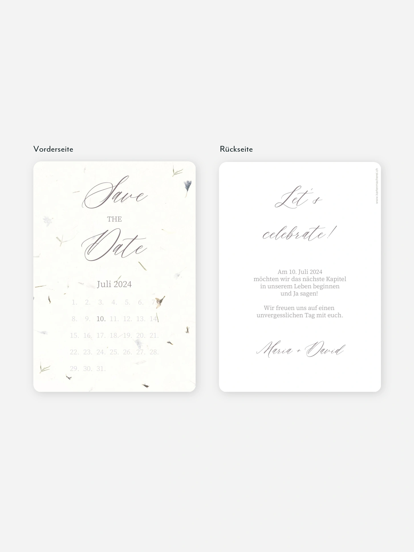 Save-the-Date Karte Dried Petals