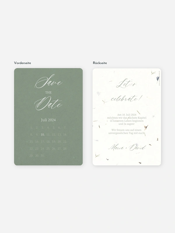 Save-the-Date Karte Dried Petals