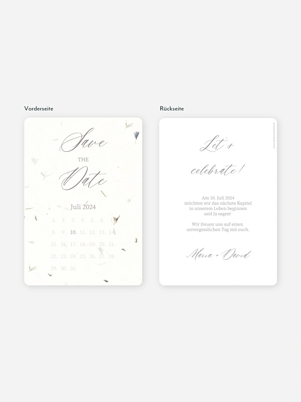 Save-the-Date Karte Dried Petals