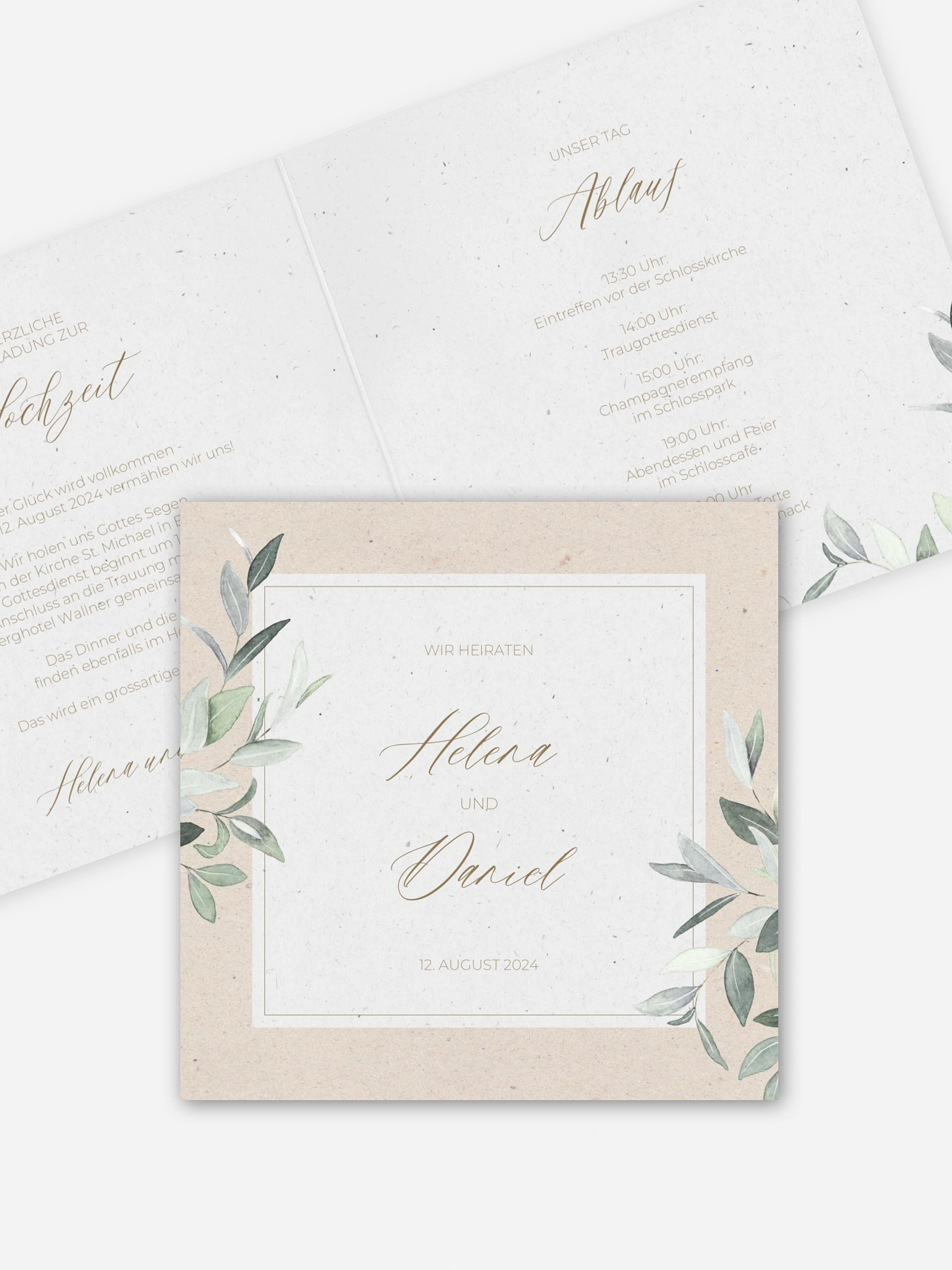 Hochzeitseinladung Olive Poetry