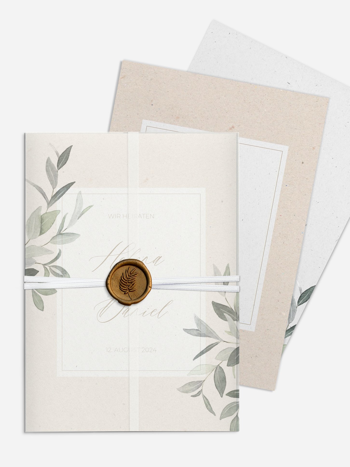 Hochzeitseinladung Olive Poetry