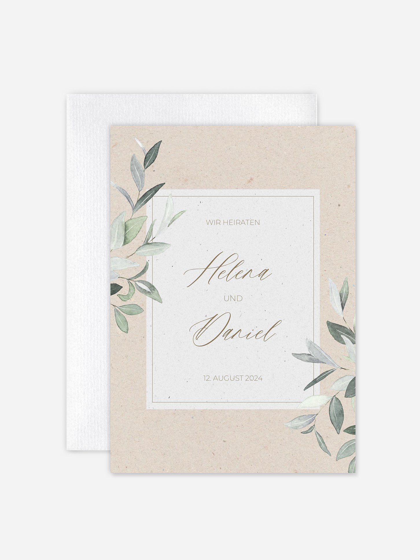 Hochzeitseinladung Olive Poetry