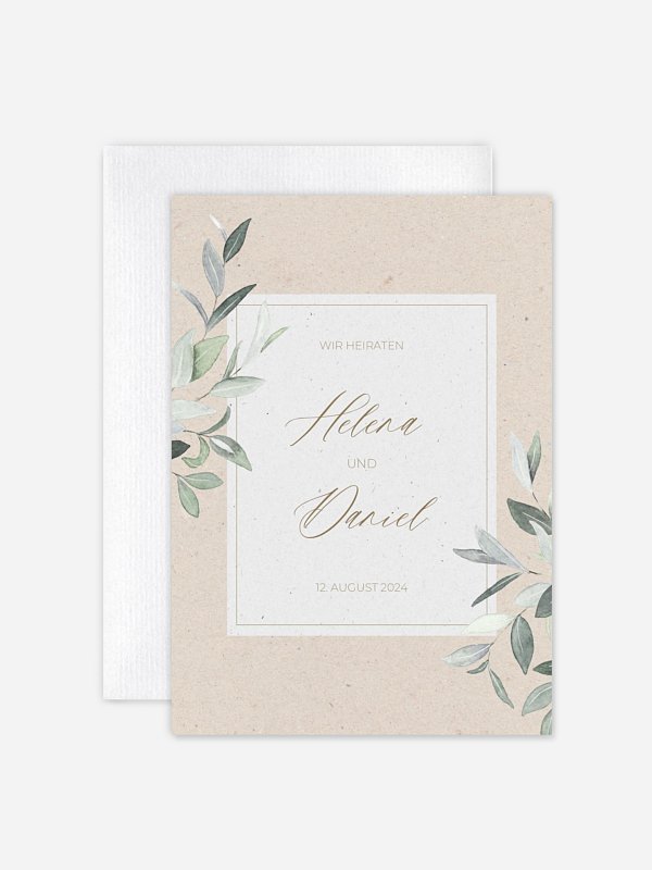 Hochzeitseinladung Olive Poetry