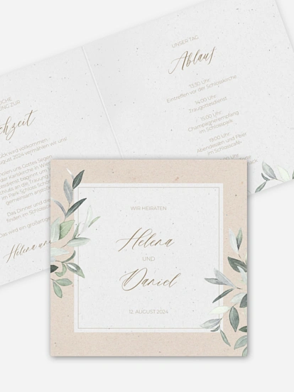 Hochzeitseinladung Olive Poetry