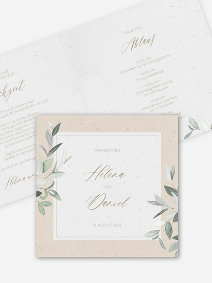 Hochzeitseinladung Olive Poetry