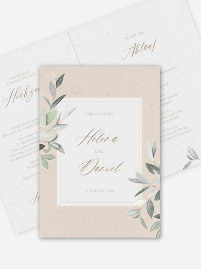 Hochzeitseinladung Olive Poetry