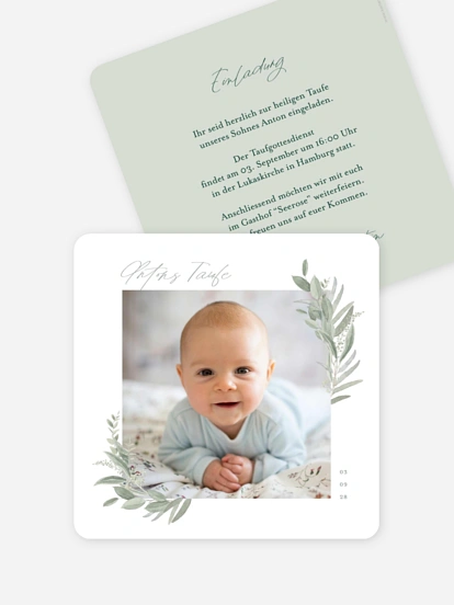 Taufeinladung Floating Love