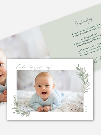 Taufeinladung Floating Love