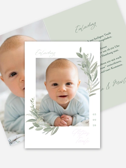 Taufeinladung Floating Love