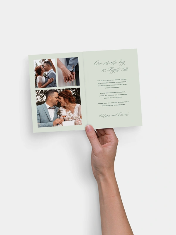 Dankeskarte Hochzeit Floating Love
