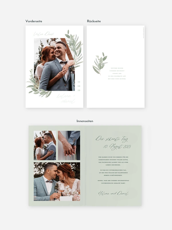 Dankeskarte Hochzeit Floating Love