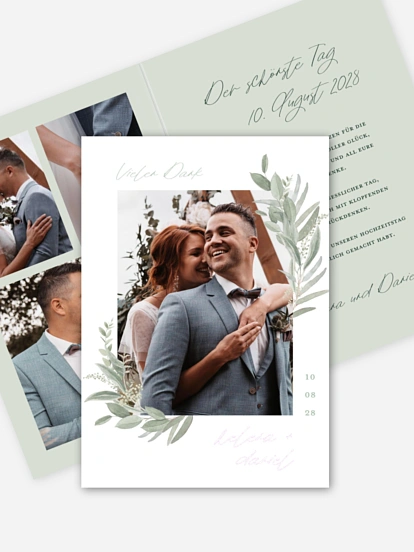 Dankeskarte Hochzeit Floating Love