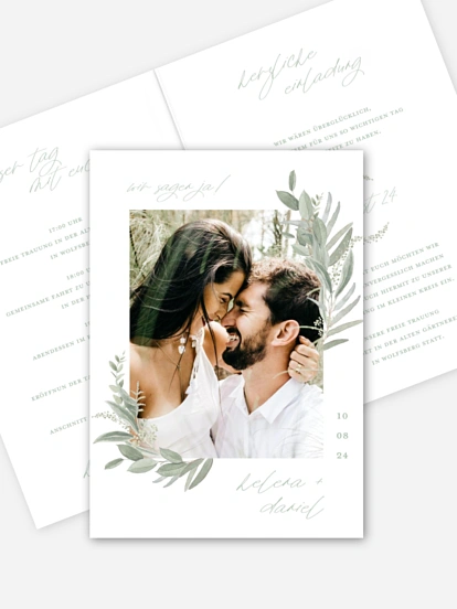 Hochzeitseinladung Floating Love