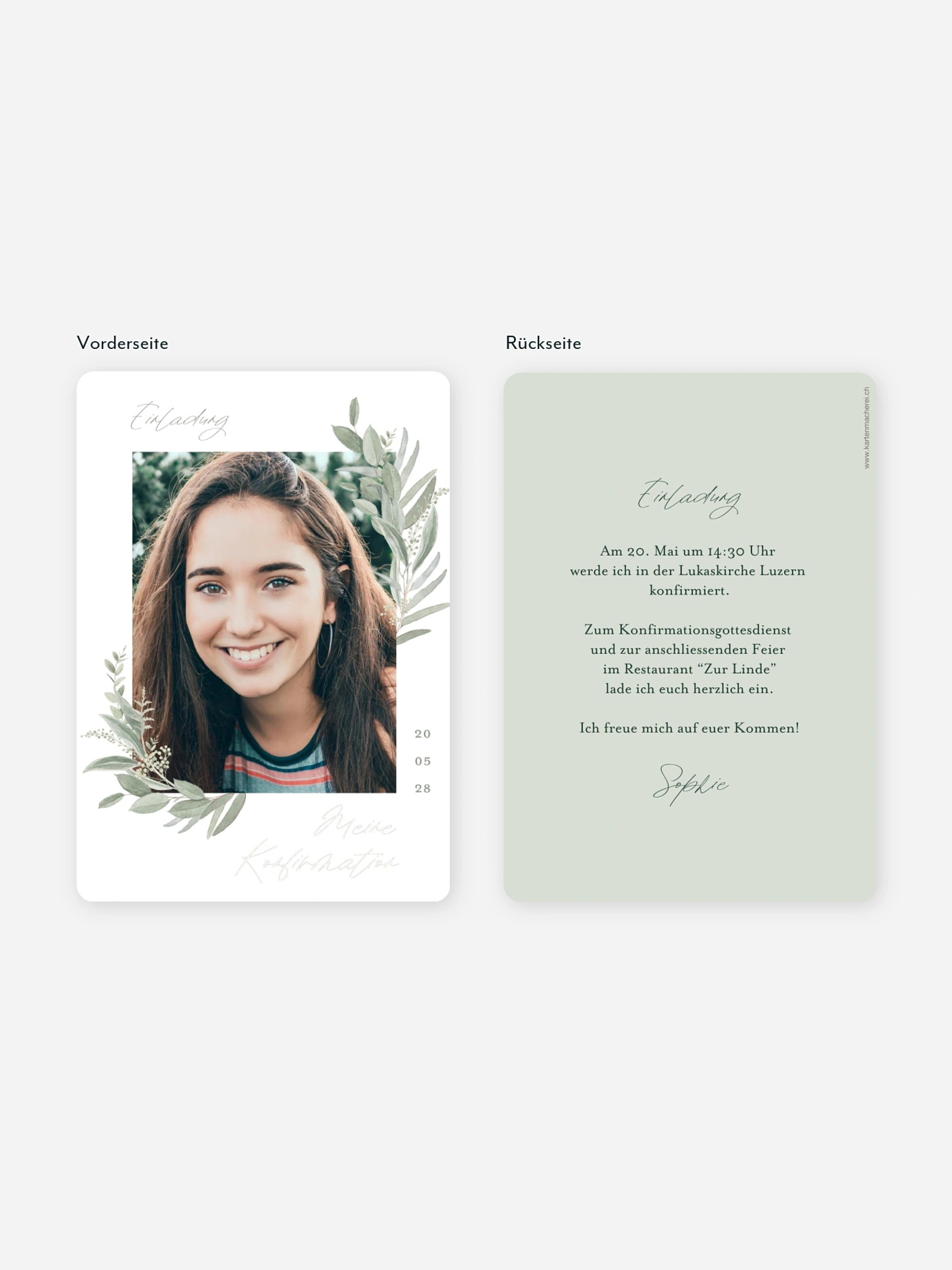 Konfirmationseinladung Floating Love