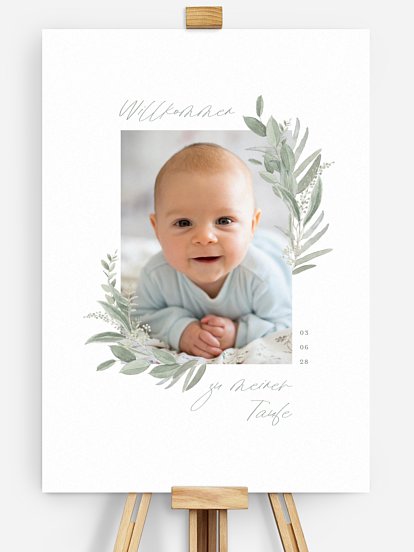 Willkommensschild Taufe Floating Love