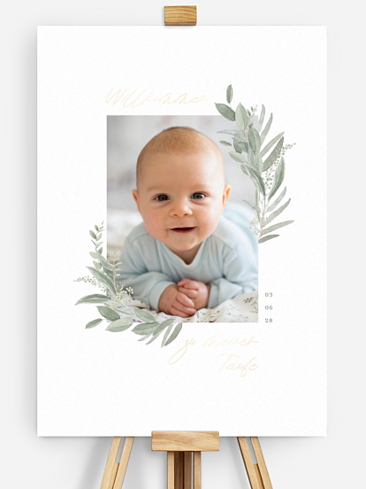 Willkommensschild Taufe Floating Love