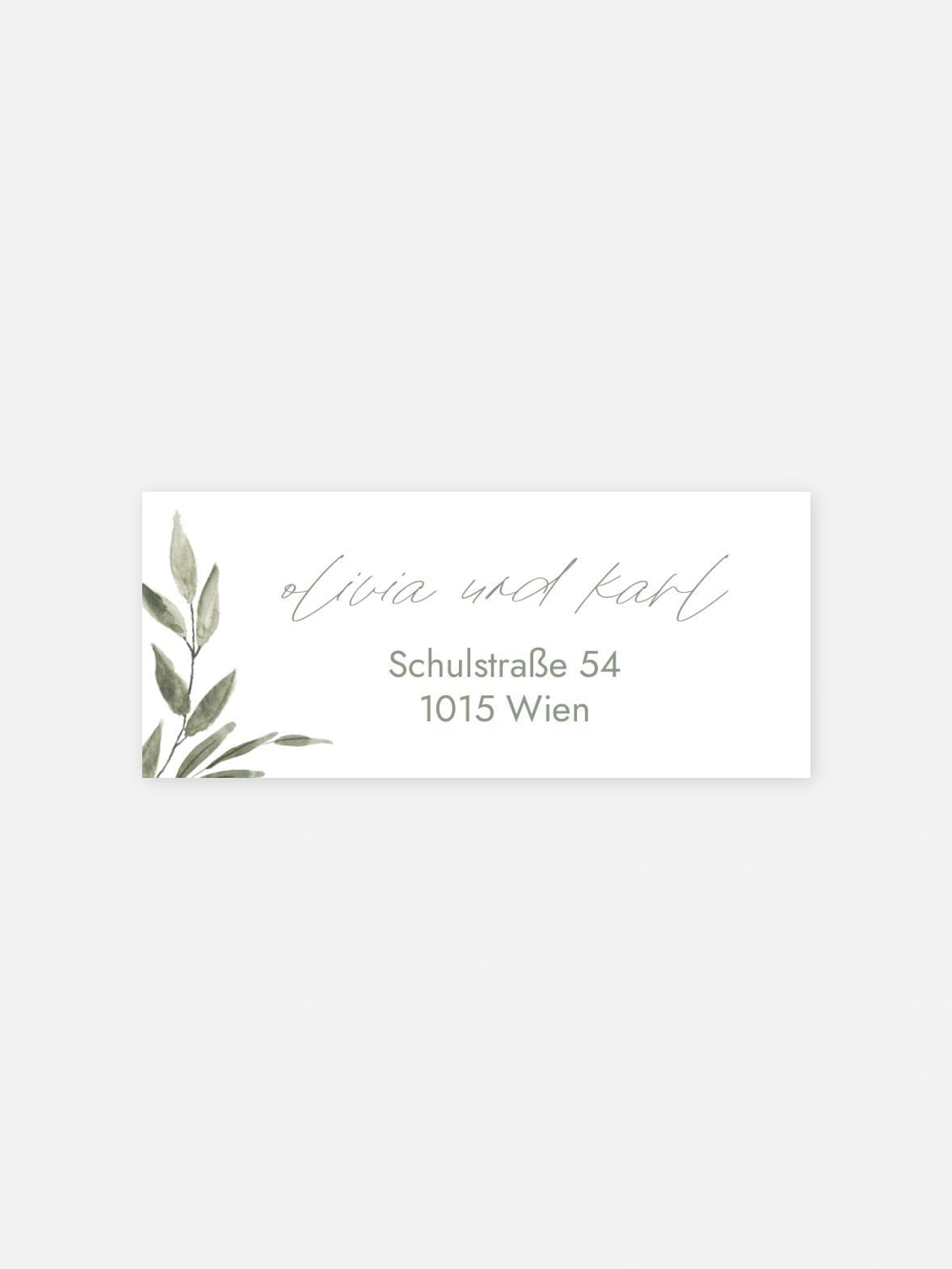 Absenderaufkleber Hochzeit Green Dream