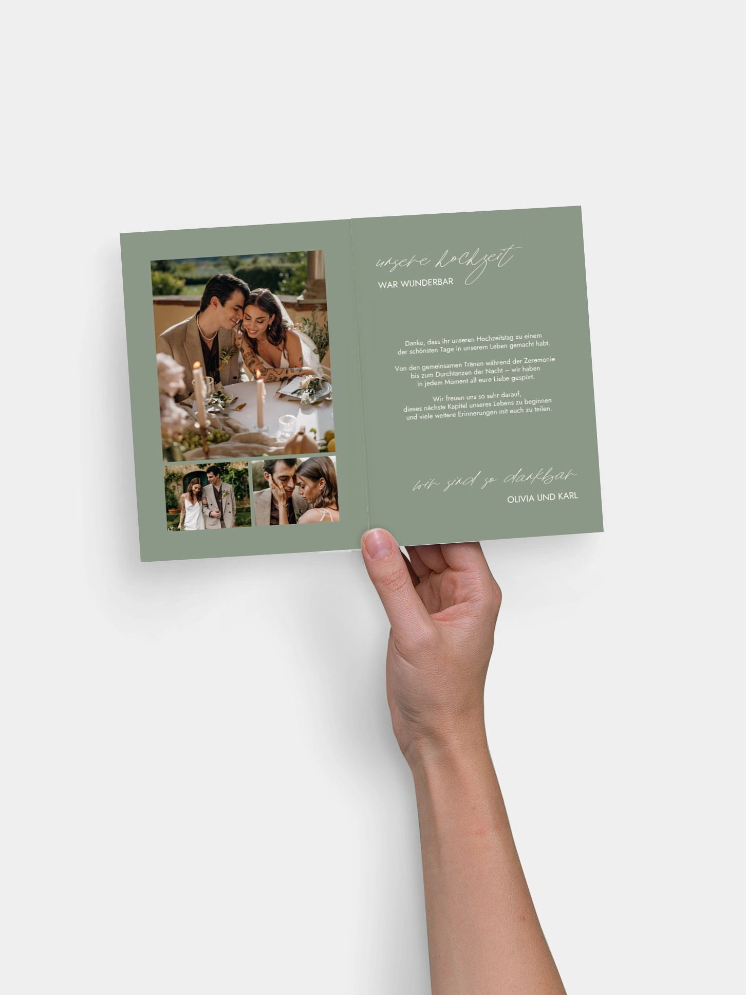 Dankeskarte Hochzeit Green Dream