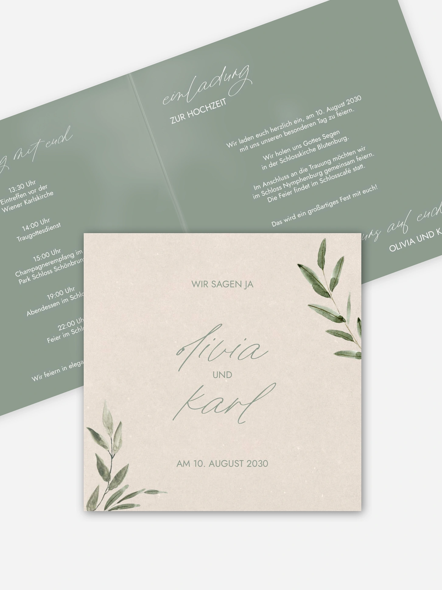 Hochzeitseinladung Green Dream