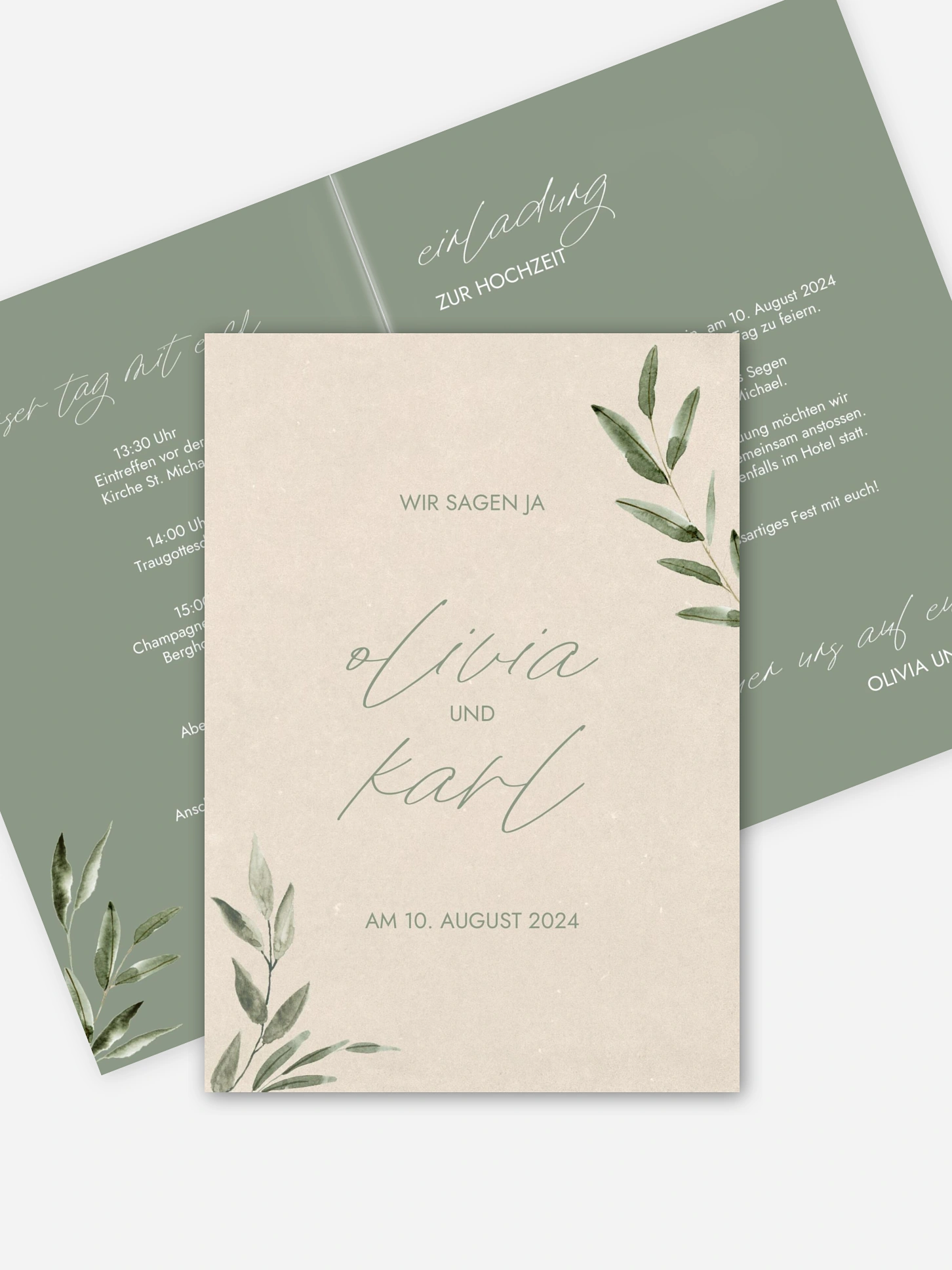 Hochzeitseinladung Green Dream