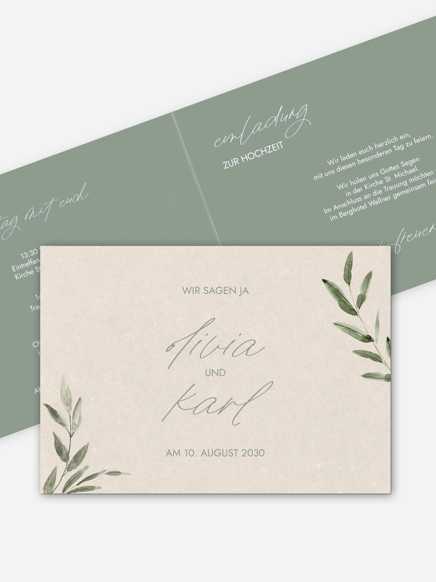 Hochzeitseinladung Green Dream
