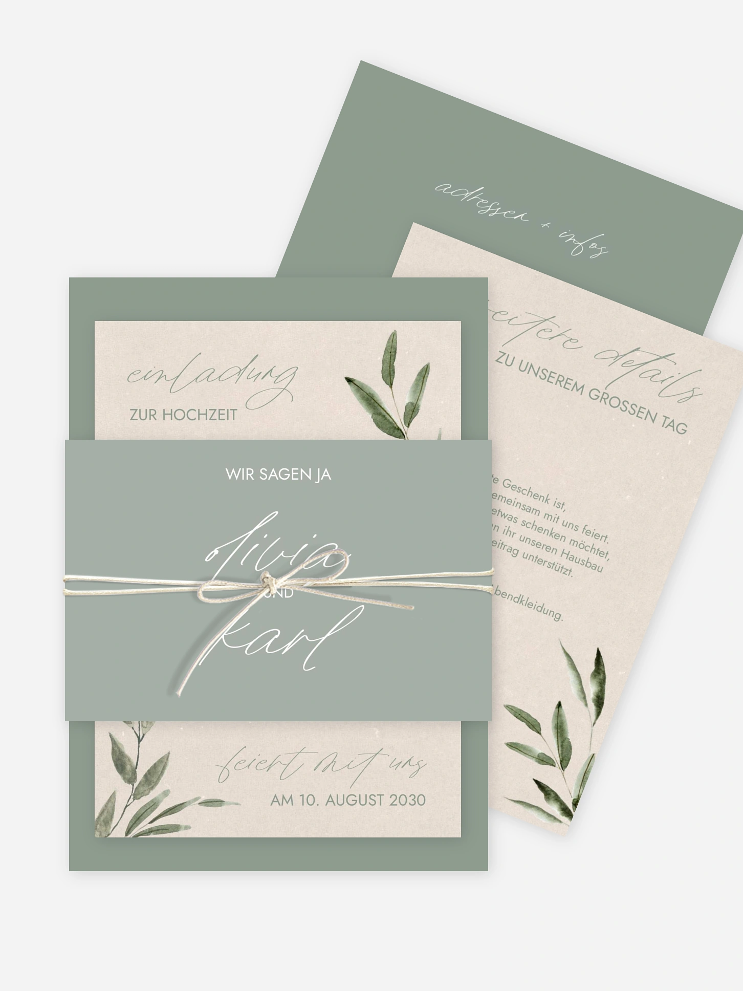 Hochzeitseinladung Green Dream