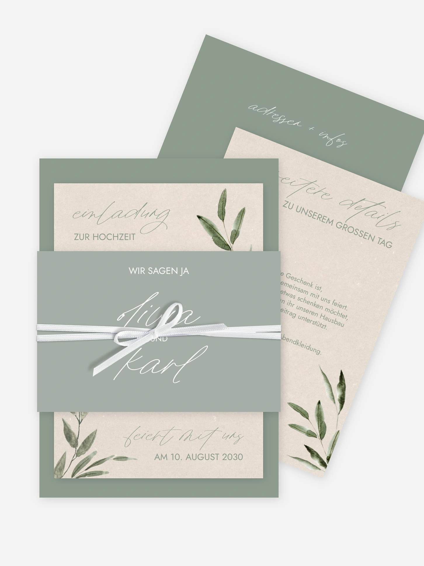 Hochzeitseinladung Green Dream