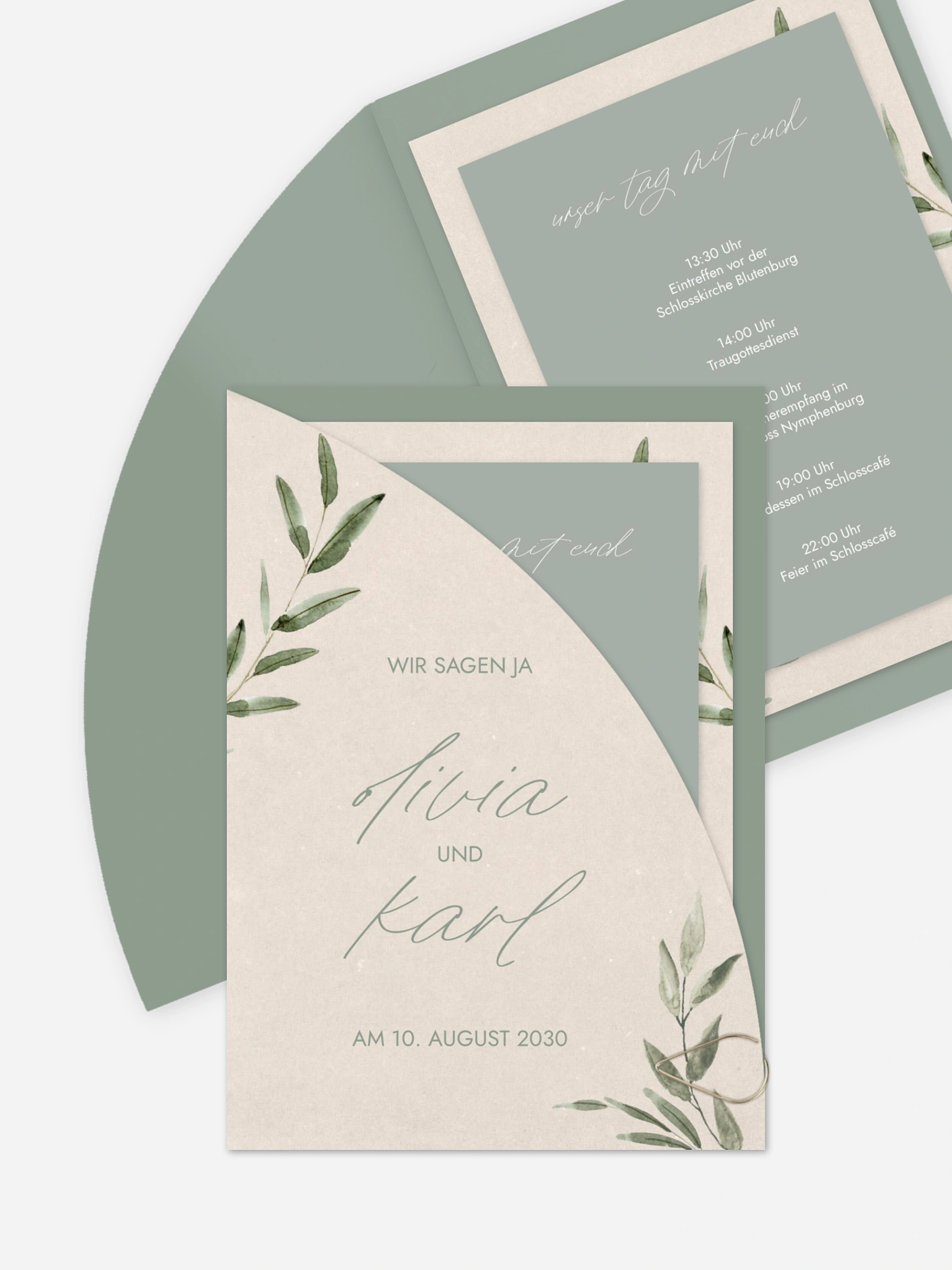 Hochzeitseinladung Green Dream