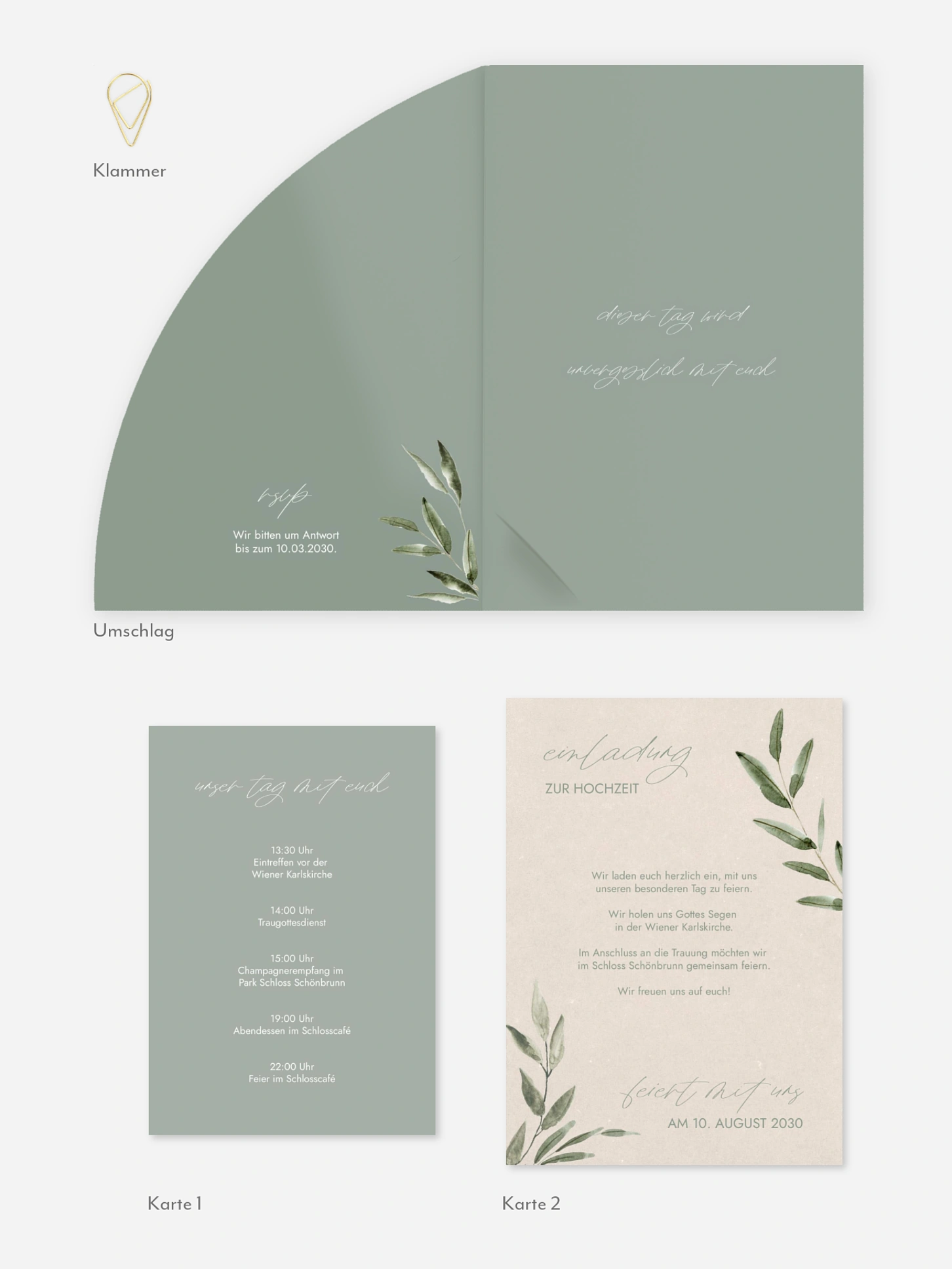 Hochzeitseinladung Green Dream