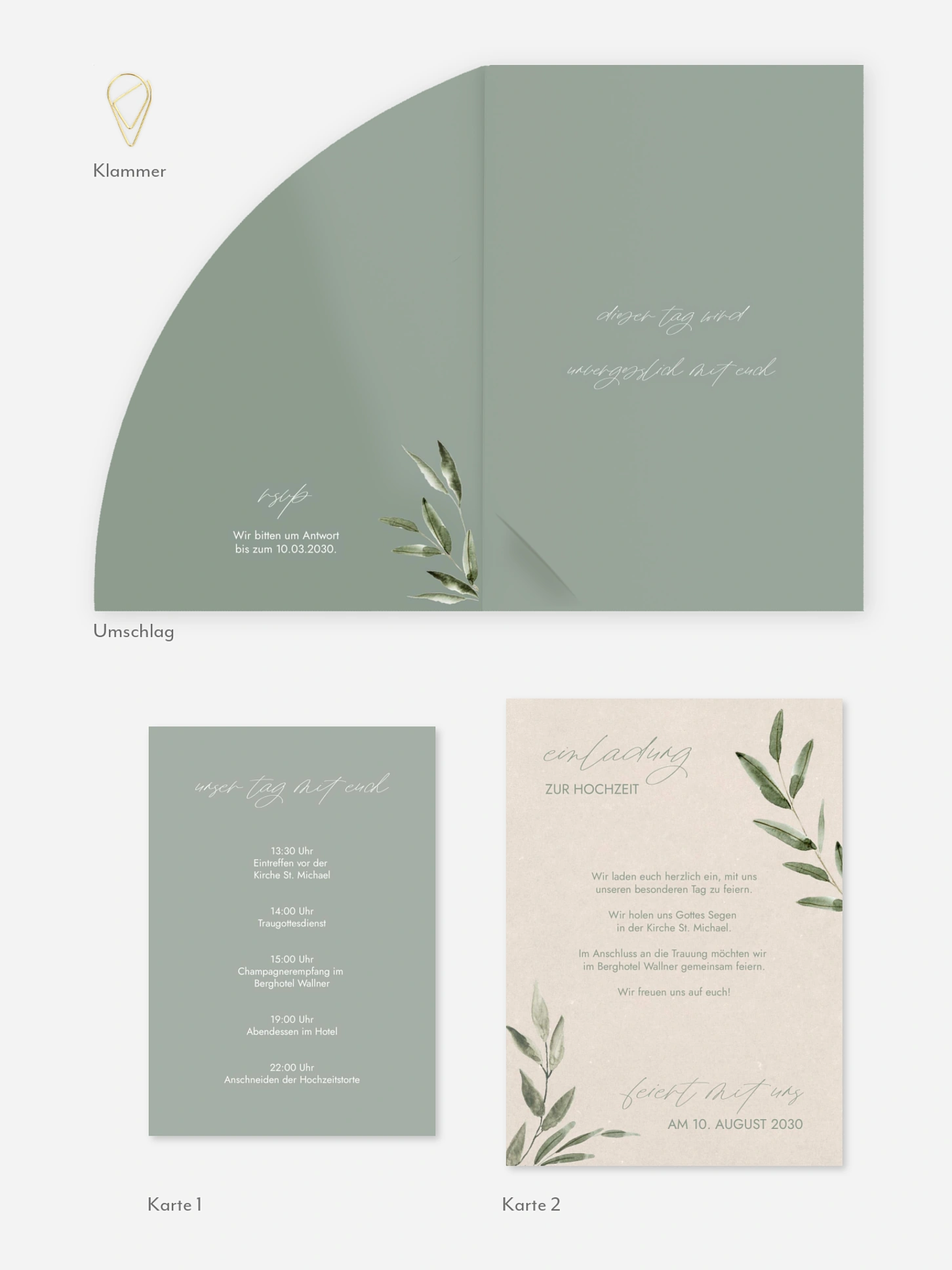 Hochzeitseinladung Green Dream