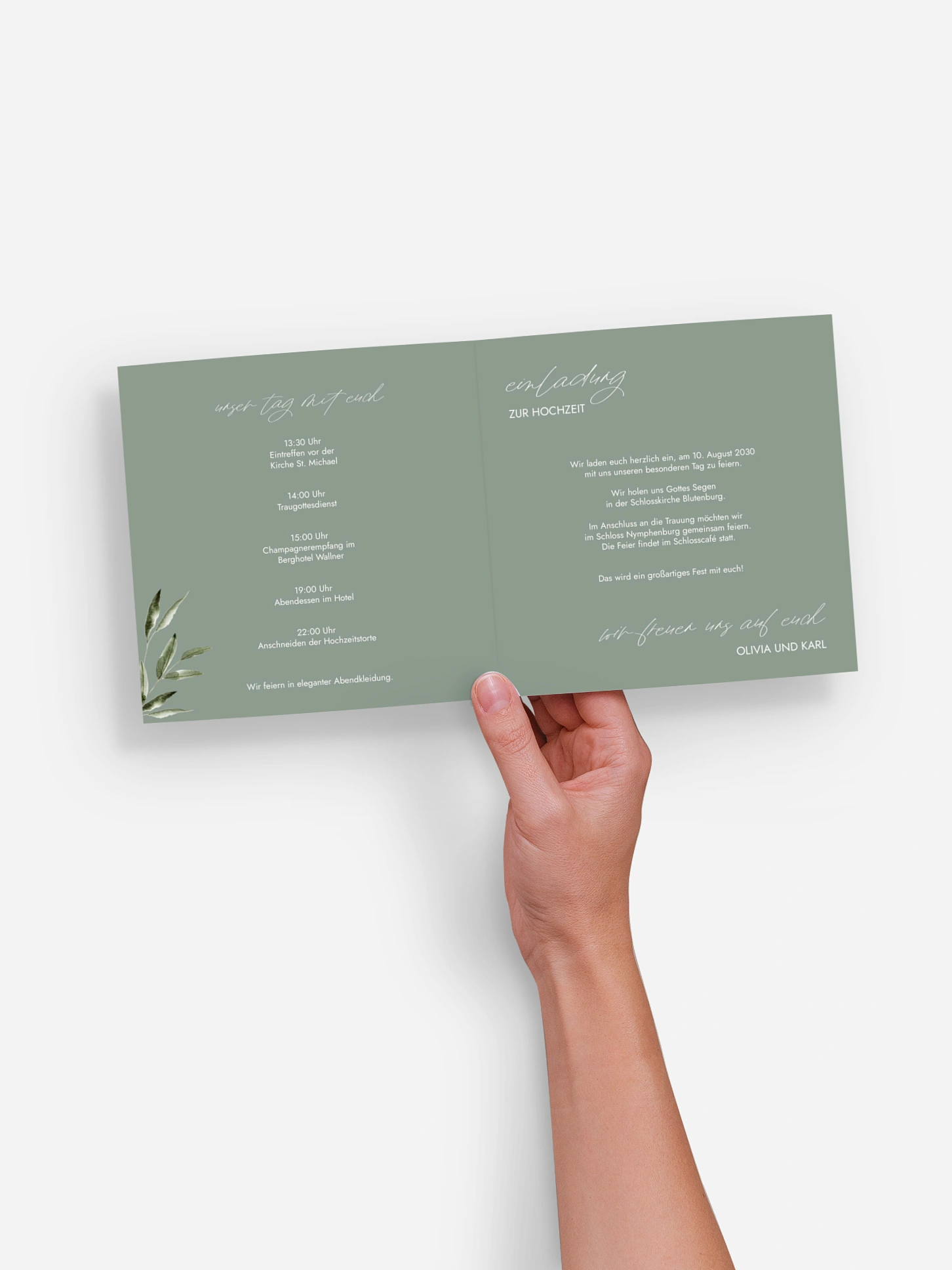 Hochzeitseinladung Green Dream