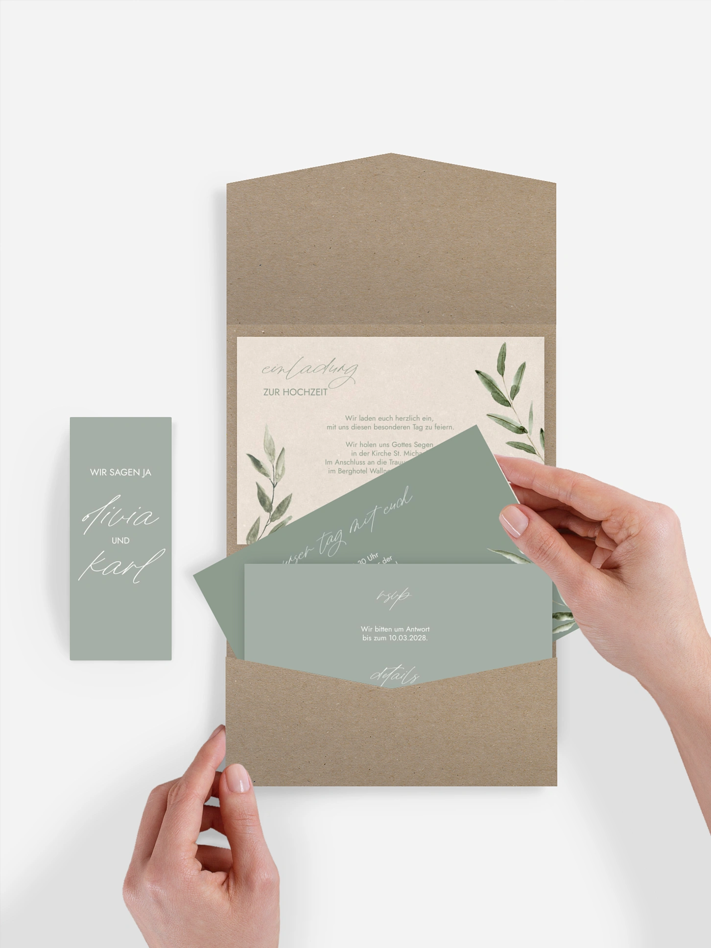 Hochzeitseinladung Green Dream