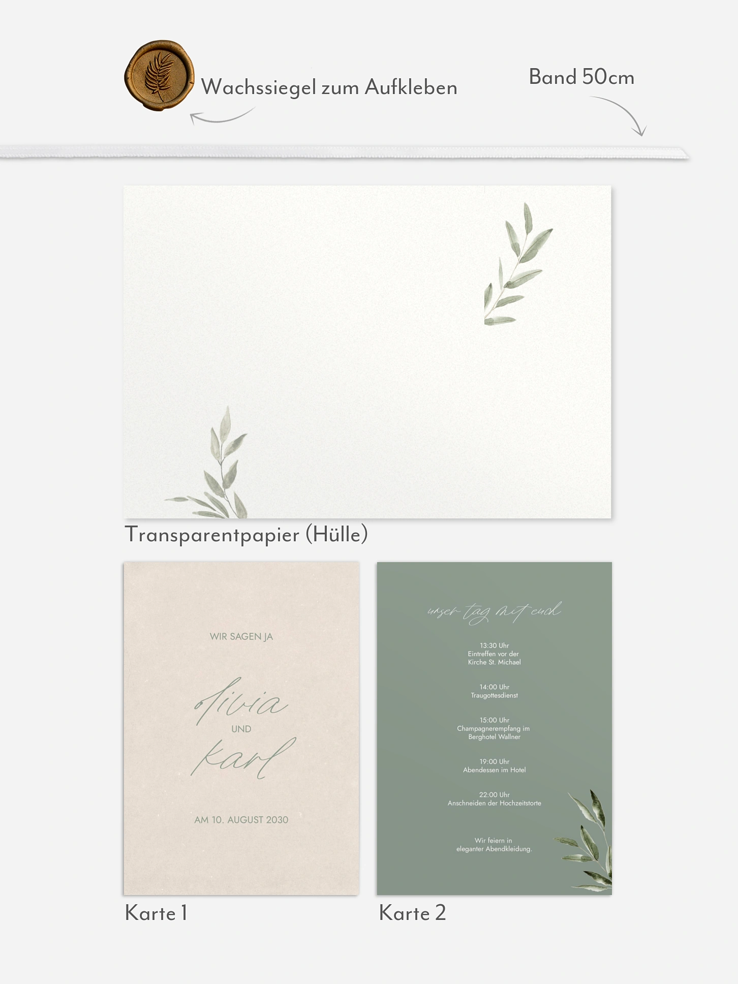 Hochzeitseinladung Green Dream