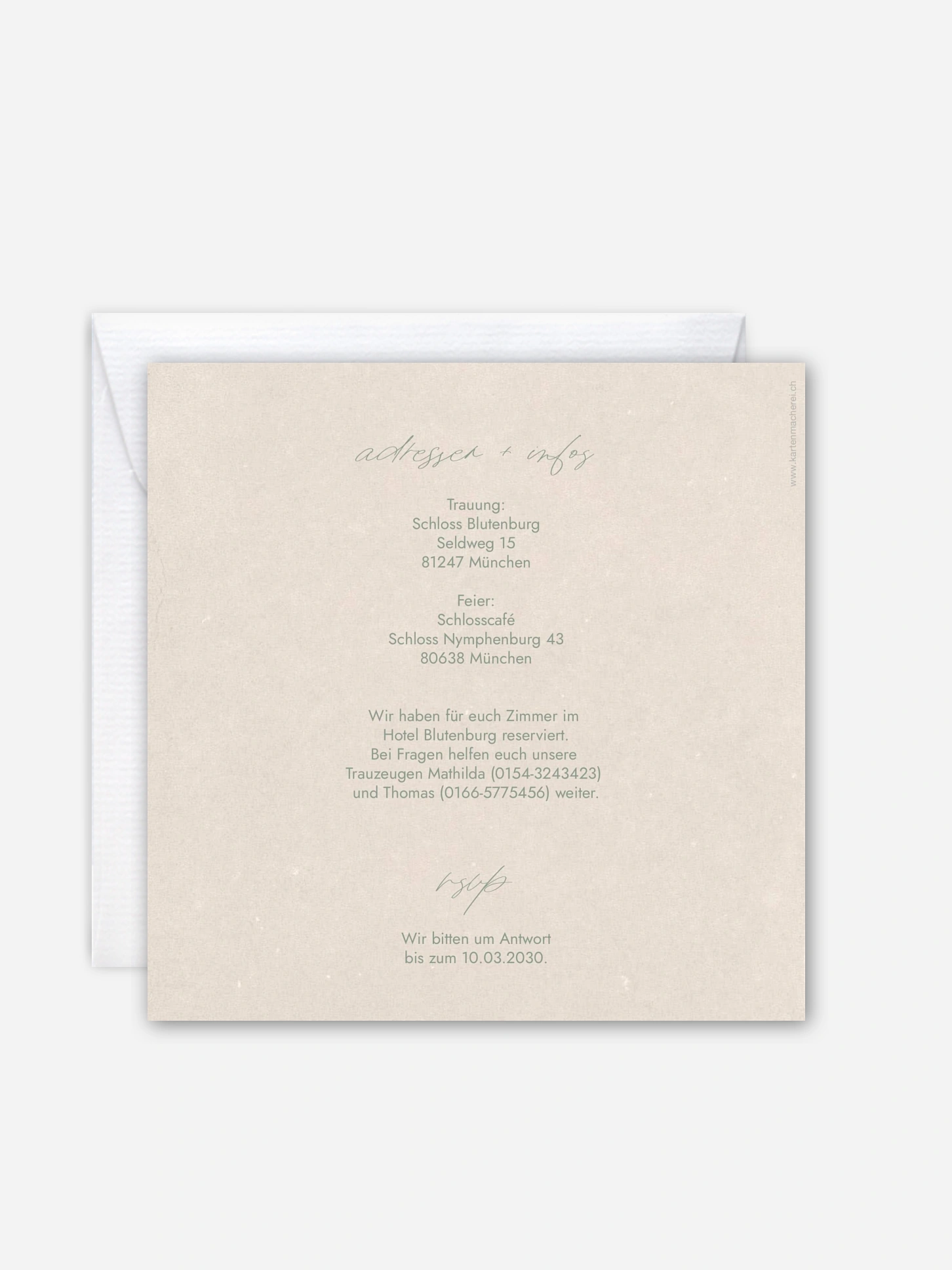 Hochzeitseinladung Green Dream