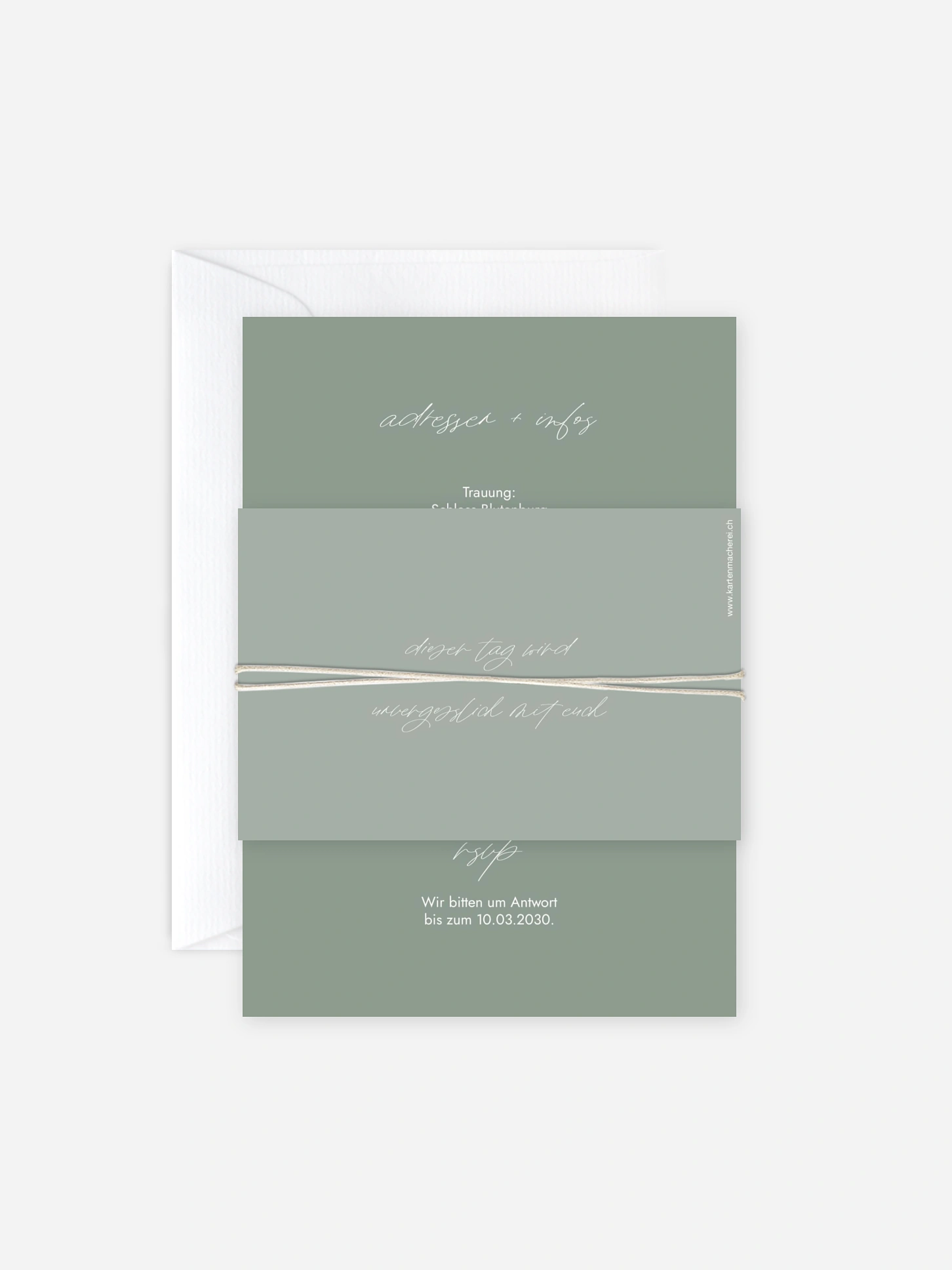 Hochzeitseinladung Green Dream