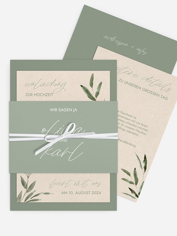 Hochzeitseinladung Green Dream