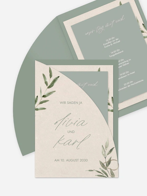 Hochzeitseinladung Green Dream