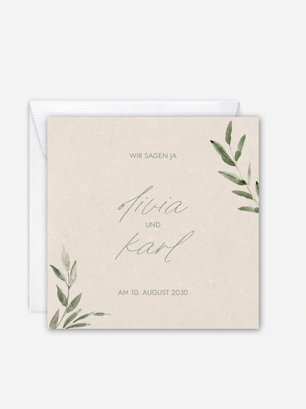 Hochzeitseinladung Green Dream