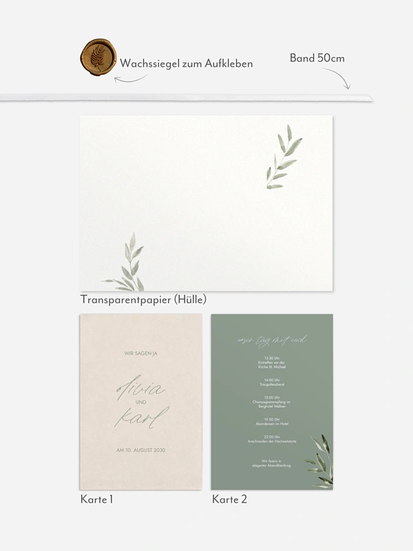 Hochzeitseinladung Green Dream