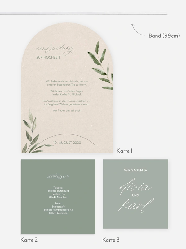 Hochzeitseinladung Green Dream