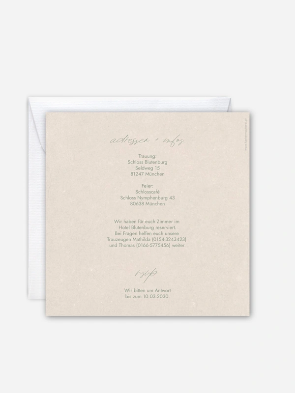 Hochzeitseinladung Green Dream