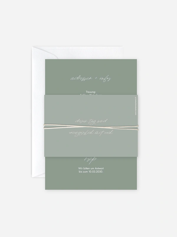 Hochzeitseinladung Green Dream